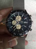 Breitling CHRONOLINER SS Black Chronograph Dial Replica Watch